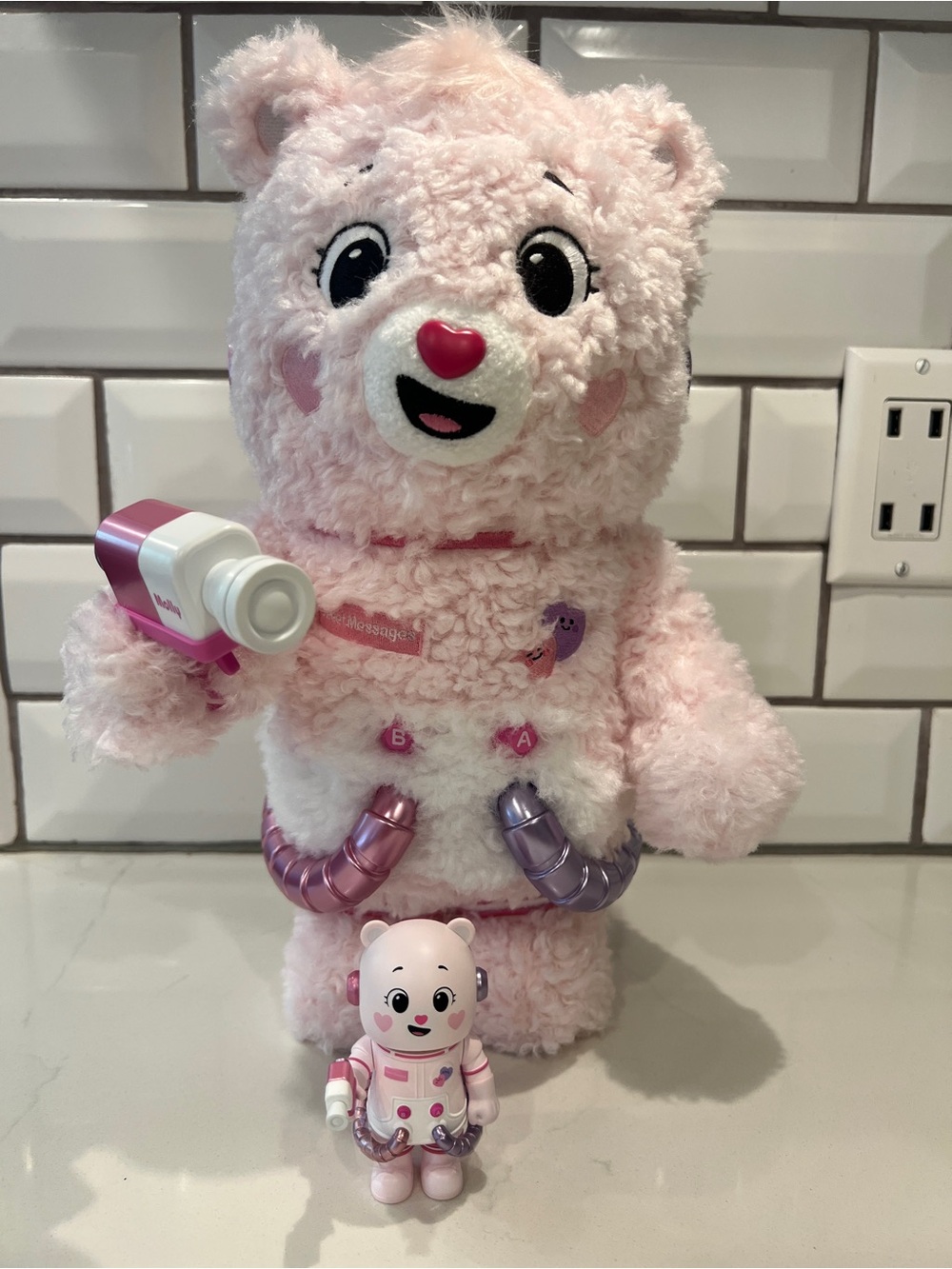 Space Molly Sweet Messages Bear Plush Pink Figure Set. Sealed Box - Picture 3 of 6